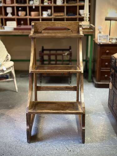 Victorian Pitch Pine Library Steps