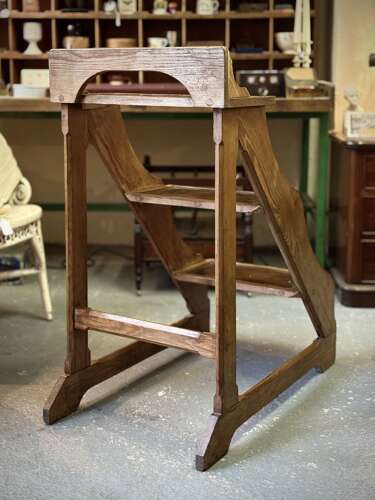Victorian Pitch Pine Library Steps