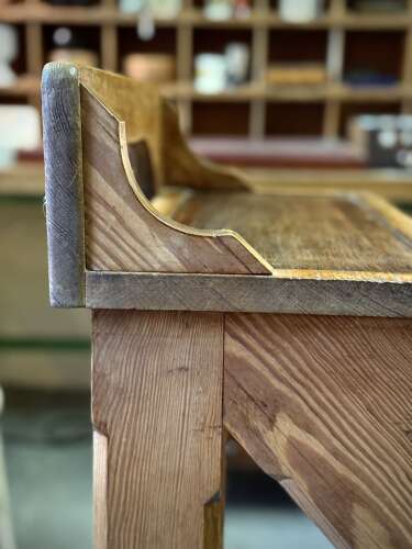 Victorian Pitch Pine Library Steps
