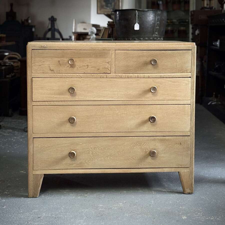 Mid Century light oak chest of drawers