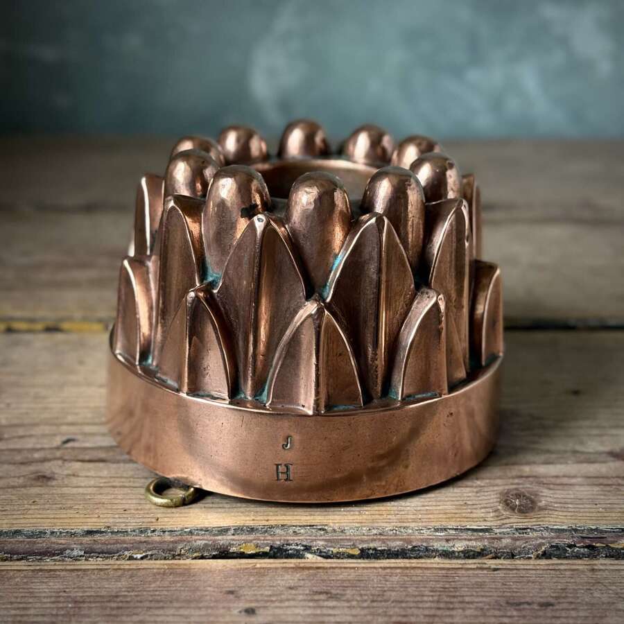 19th century Jones Brothers copper jelly mold
