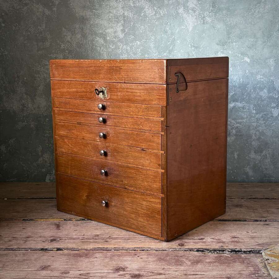 Antique oak dentists cabinet