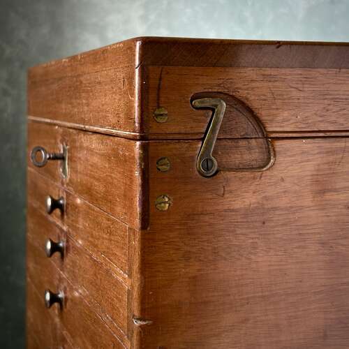 Antique oak dentists cabinet