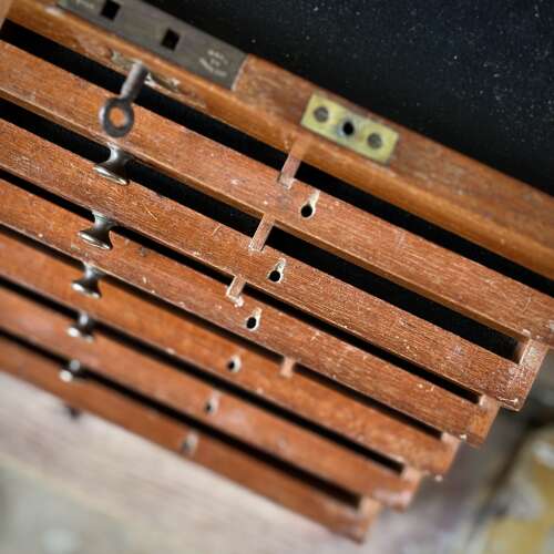 Antique oak dentists cabinet