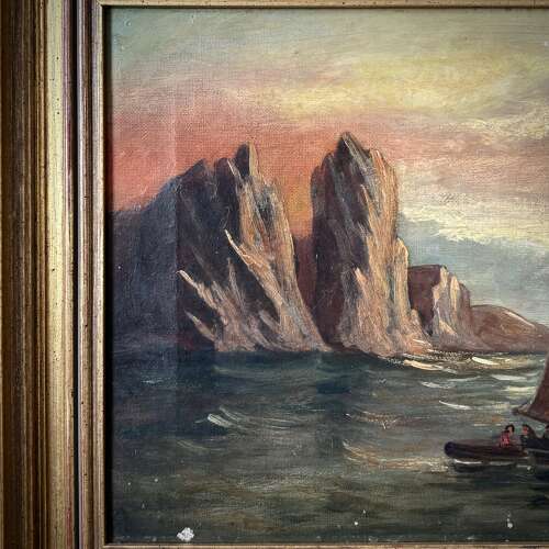 Atmospheric C19th marine painting